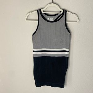 Athleta racerback tank. Black/white. Size M